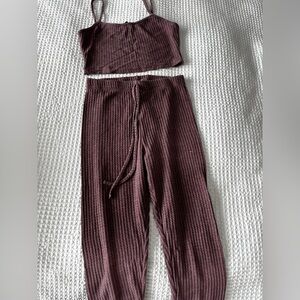 SHEIN Mauve Knit Set
